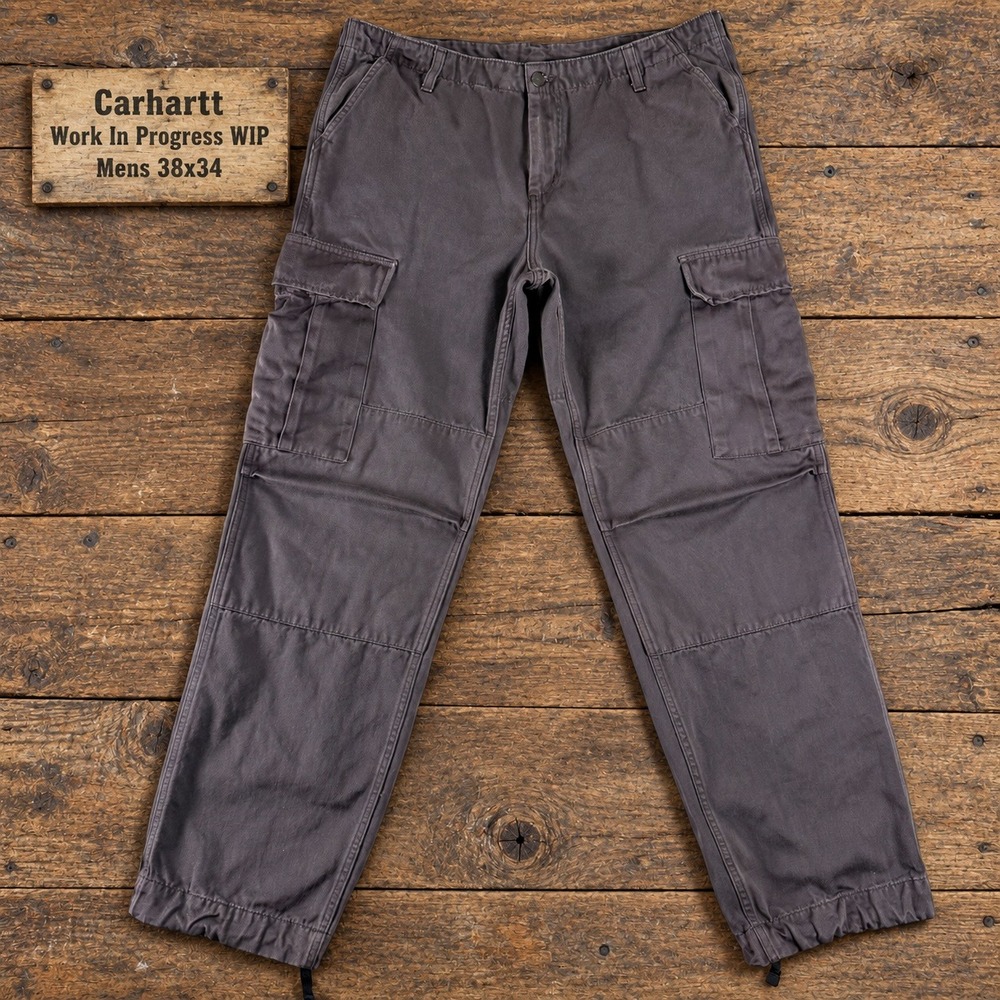 Carhartt WIP Regular Cargo Pant Mens 38x34 Grey Cotton Workwear Utility Pants